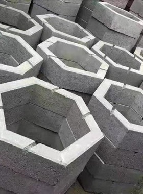 六角砖河道护坡砖六棱块六边砖混凝土预制砖工字连锁砖空心实心砖