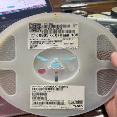 CC0805KKX7R8BB105贴片电容，一盘整盘，58询价