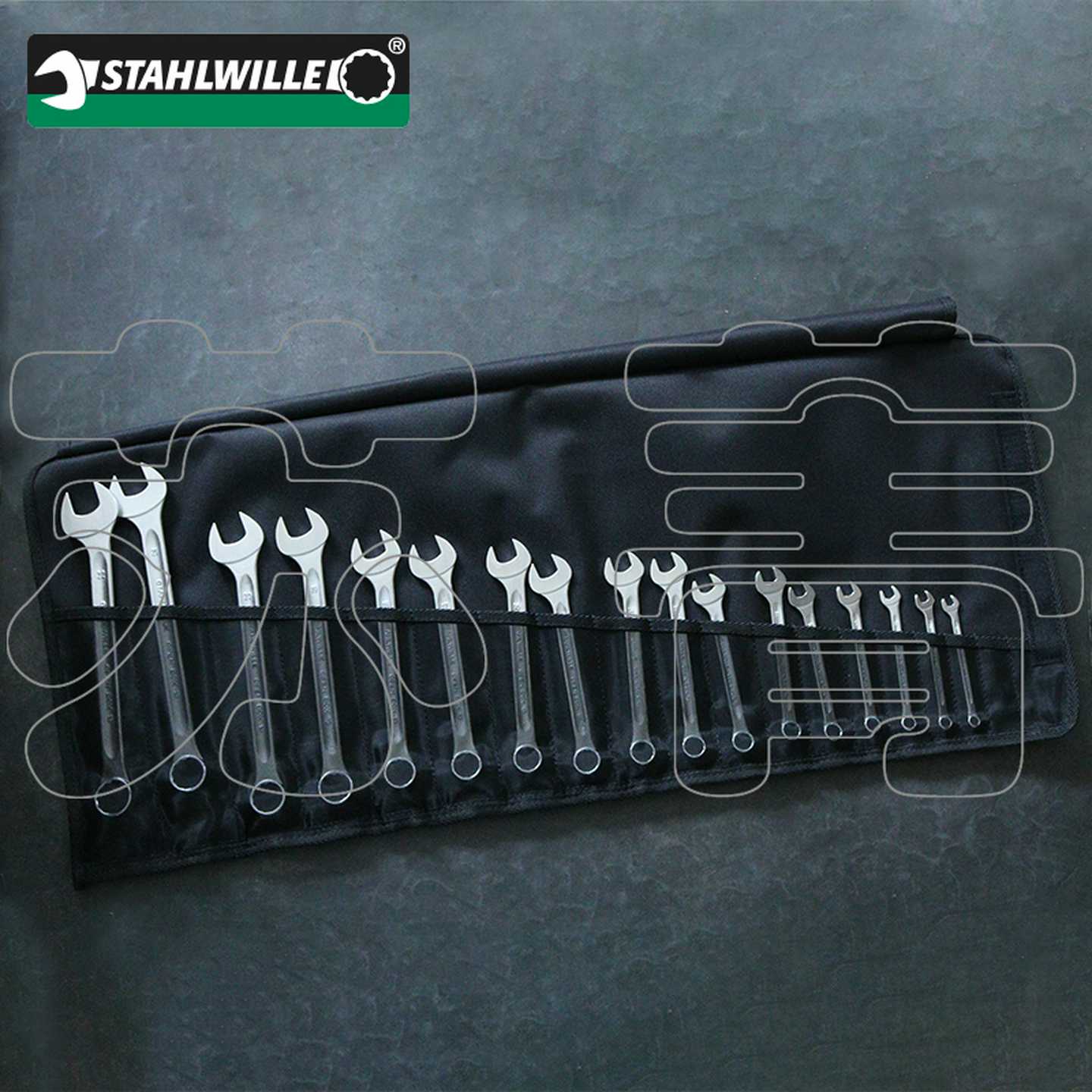德国原装达威力STAHLWILLE梅开两用扳手套装带工具包1313a系列