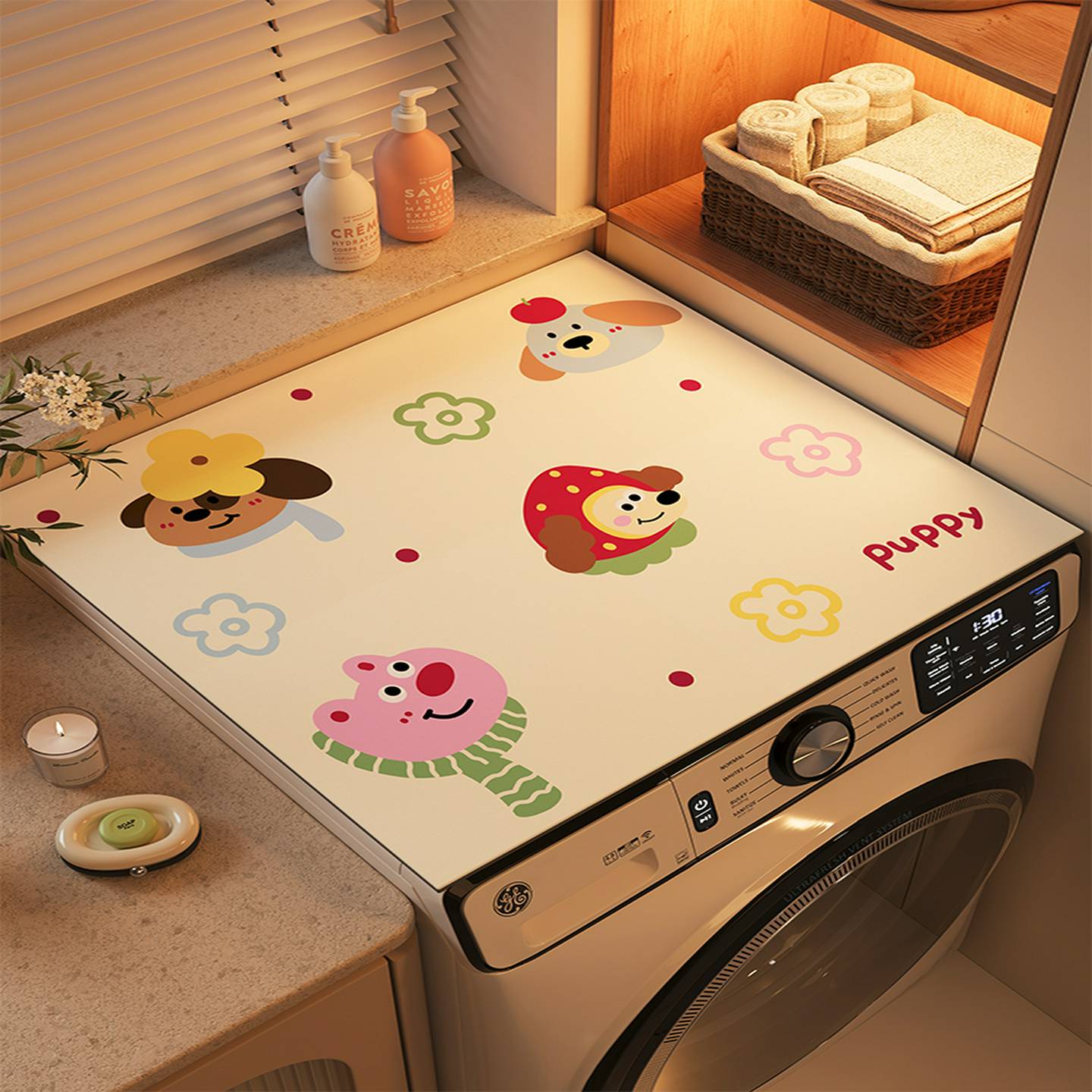 滚筒洗衣机台面盖垫保护垫2025新款冰箱防尘罩免洗皮革床头柜垫子