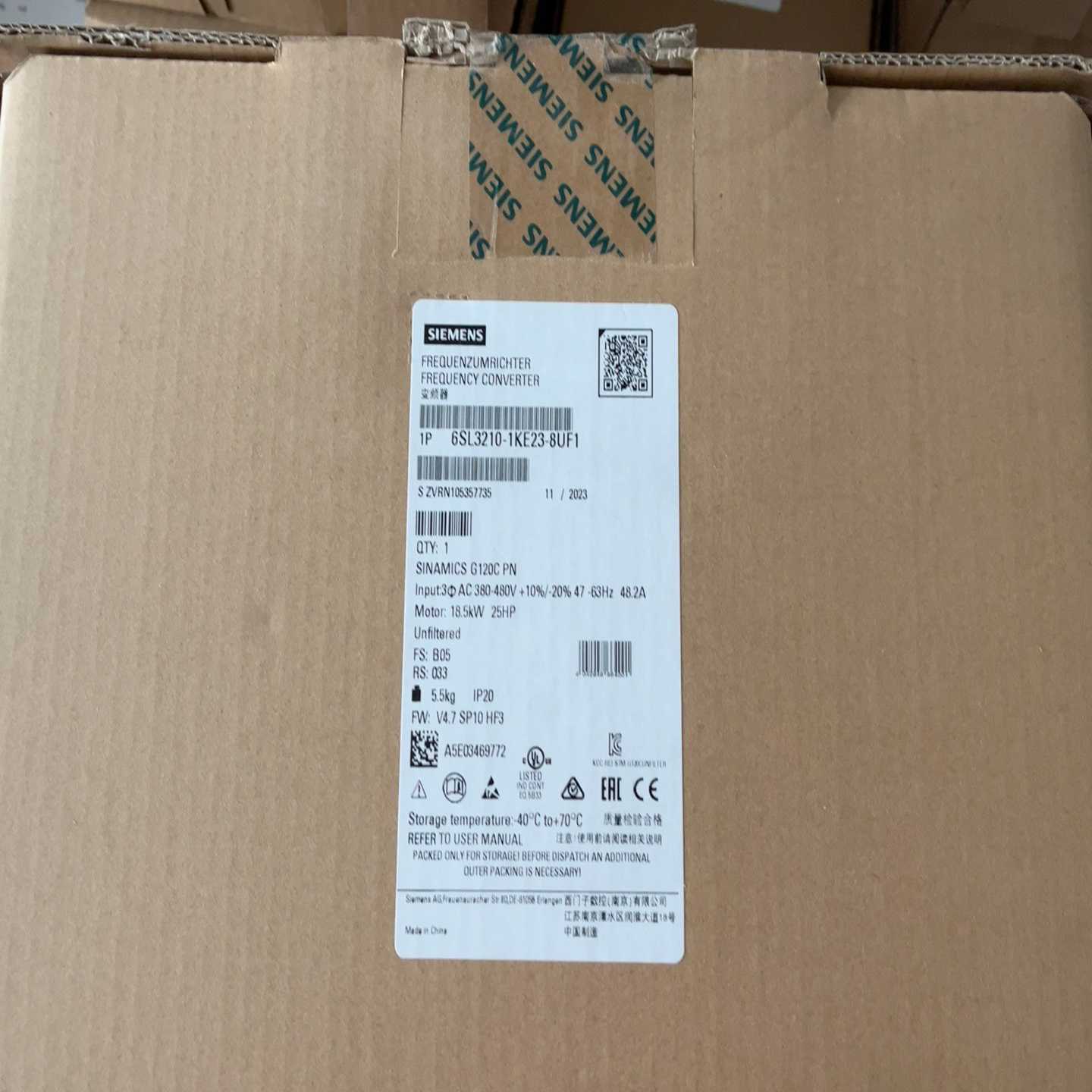 变频器盒子6ESL3210-1KE23-8UF1，卖的询价