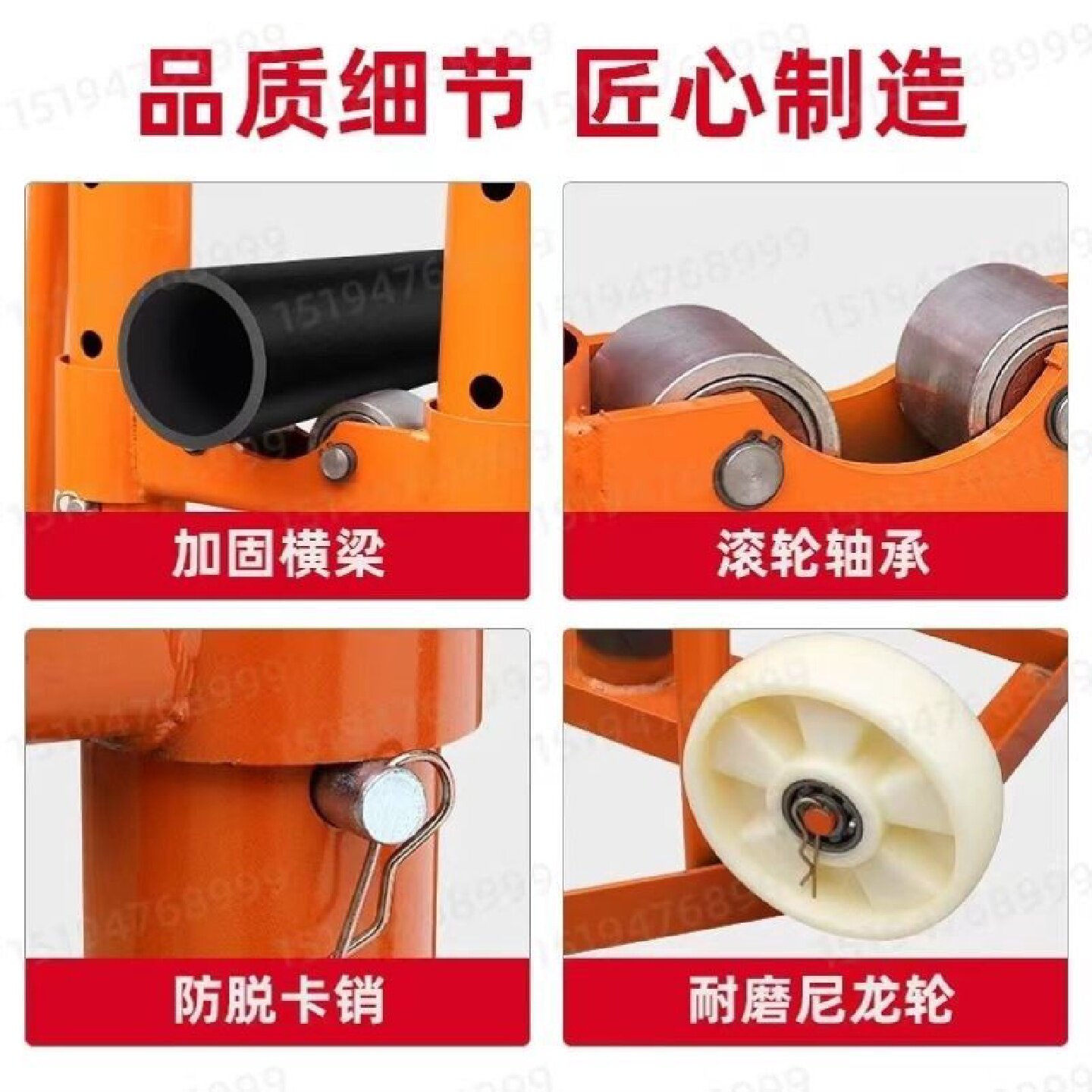 电梯钢丝放线器双轴承重型加厚折叠放绳子支架散装限速钢缆放线盘