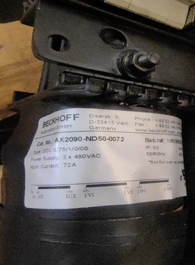 倍福驱动器AX5172配套变压器AX2090-ND50-00--议价商品