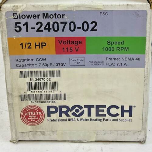 PROTECH 512407002 BLOWER DIRECT DRIVE 12HP 115V 1000RPM
