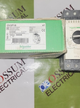 SCHNEIDER电动GV3P18电机保护电路断路器范围12-18AFASTSHIP