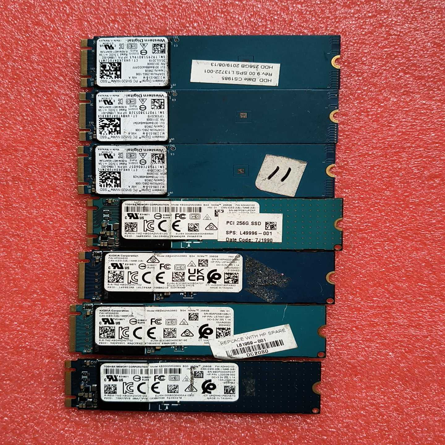 东芝256G固态硬盘，M.22280规格，NVMe协议，P--议价商品