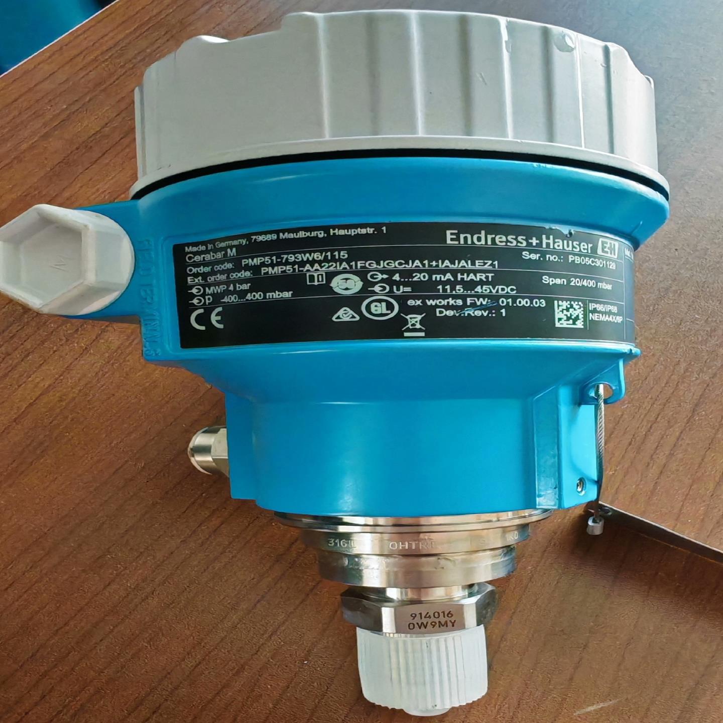 E+H恩德斯豪斯压力变送器 PMP51-793W6115