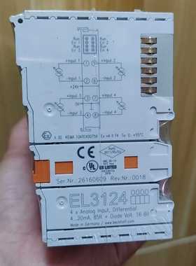 倍福EL3124模块，二手拆机件，4个模拟量输入，支持差分信--议价