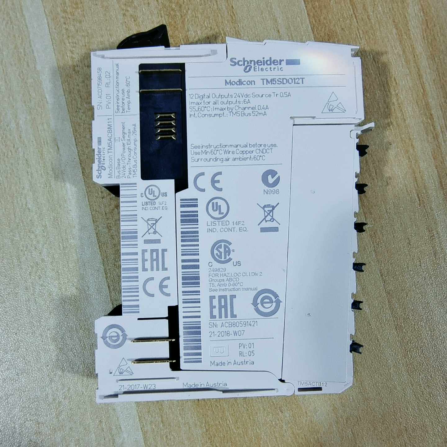 议价施耐德PLC扩展模块型号TM5SDO12D拆机件功能包好实物