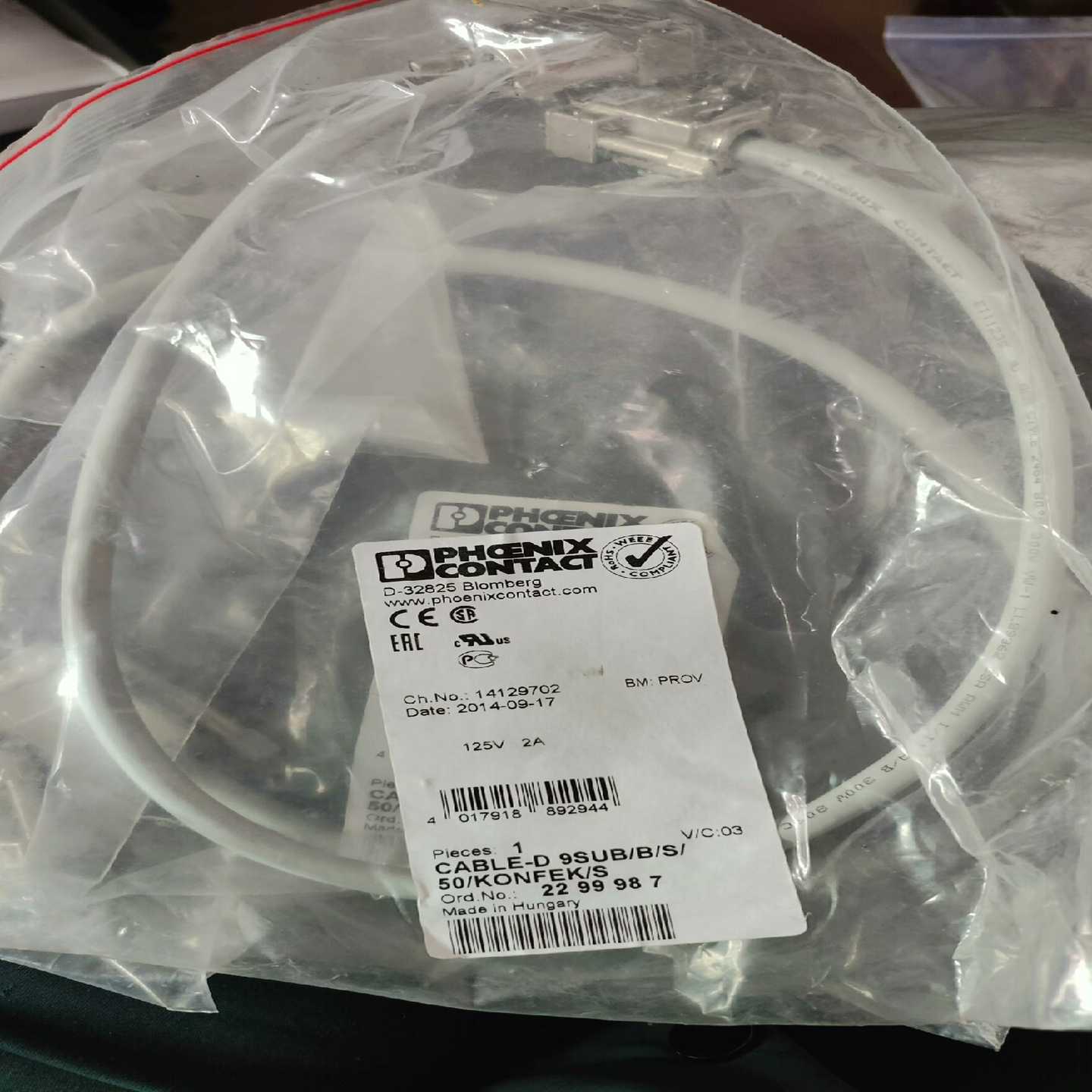 询价CABLE-D9SUB/B/S/50/KONFE/S菲尼