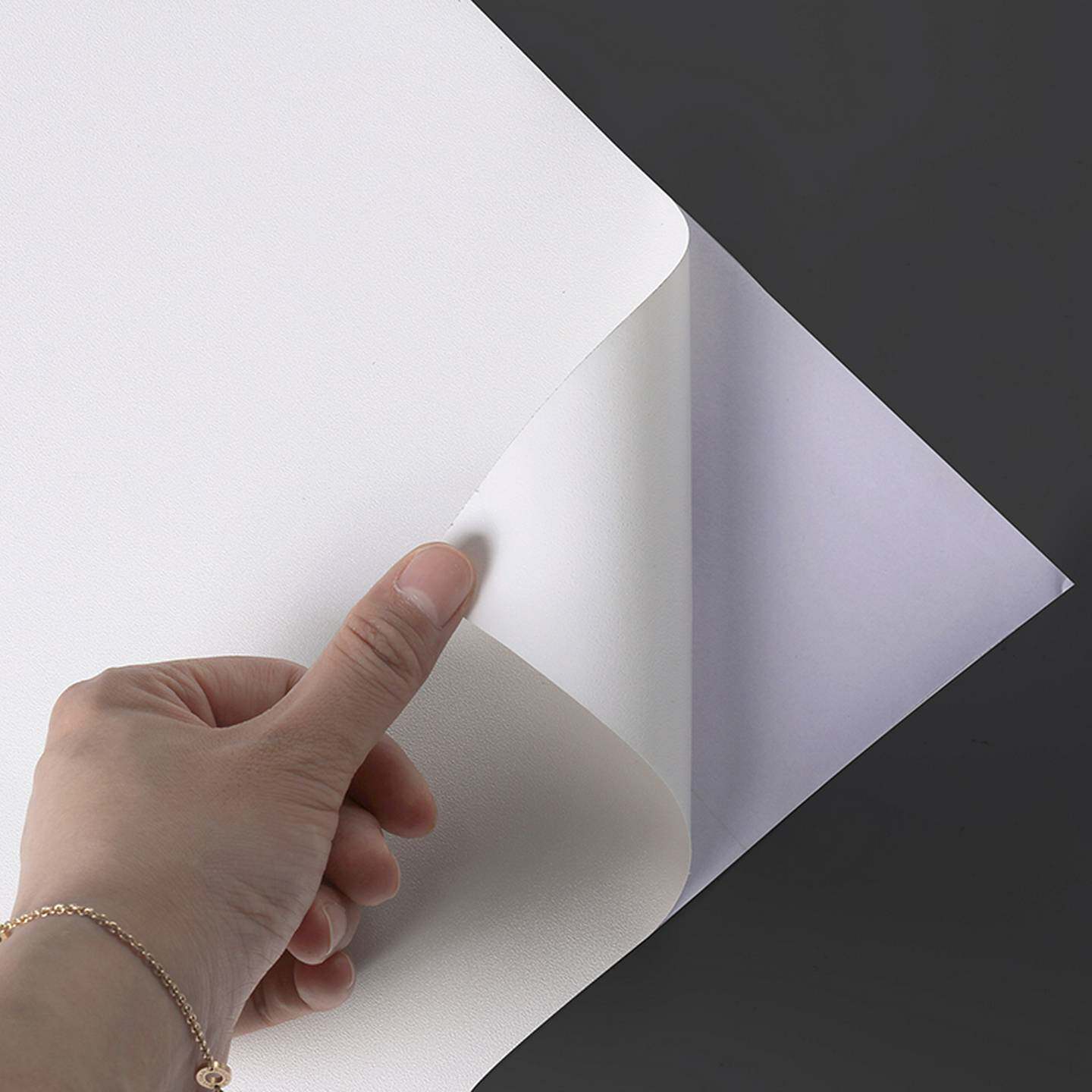 白色贴纸防水纯色光面厨房防油墙贴旧墙面白翻新墙壁纸自粘腻子白