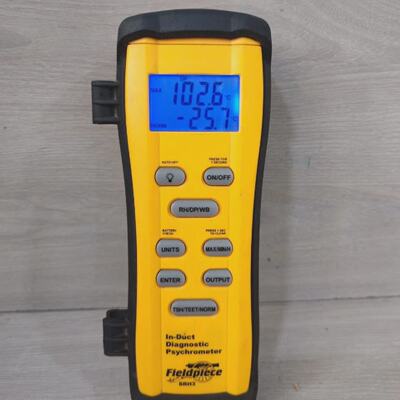 FIELDPIECE SRH3 INDUCT DIAGNOSTIC PSYCHROMETER 9V  TRIED  TE