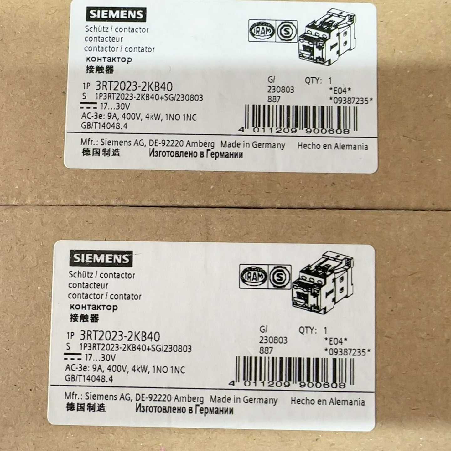 接触器3RT2023-2KB40询价