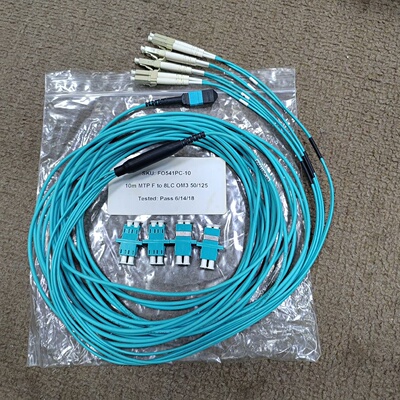 【议价】US CONEC高密度多模光纤跳线10m MTP F to