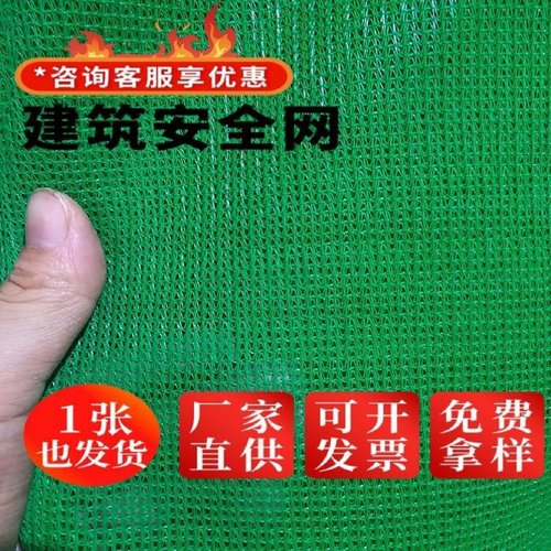 工地安全网建筑外架防护网工程防坠落网脚手架阻燃密目网绿色防尘