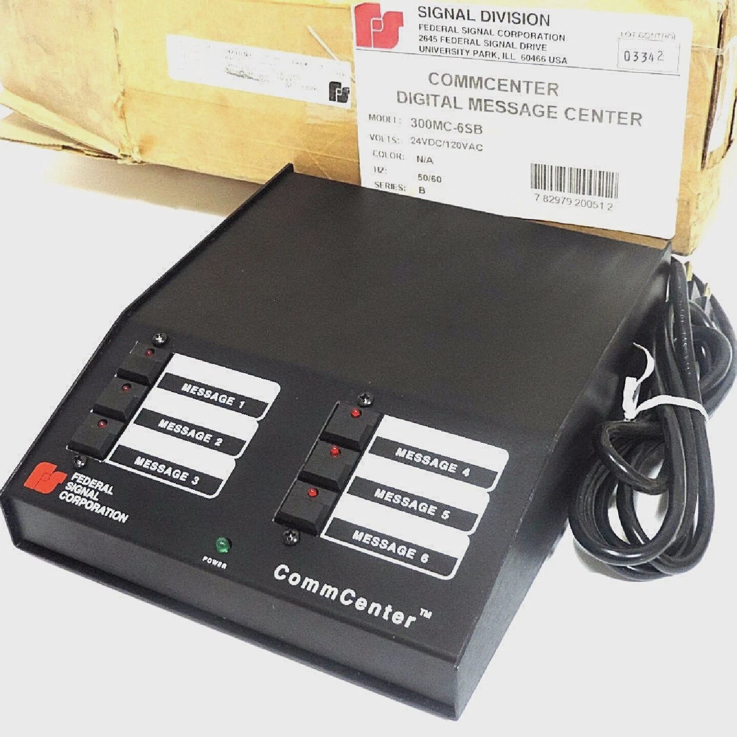 NIB SIGNAL DIVISION 300MC6SB COMMCENTER DIGITAL MESSAGE CENT