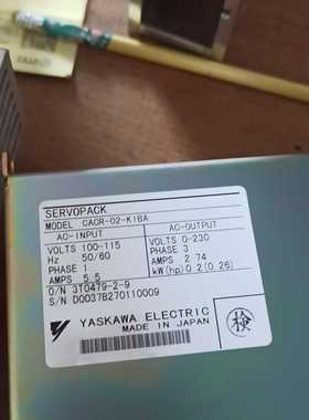 安川驱动器，CACR-02-KIBA，成色很新，图片实拍--议价商品