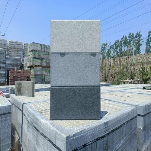 仿石透水砖人行道仿花岗岩混凝土pc砖芝麻黑路面户外生态广场地砖