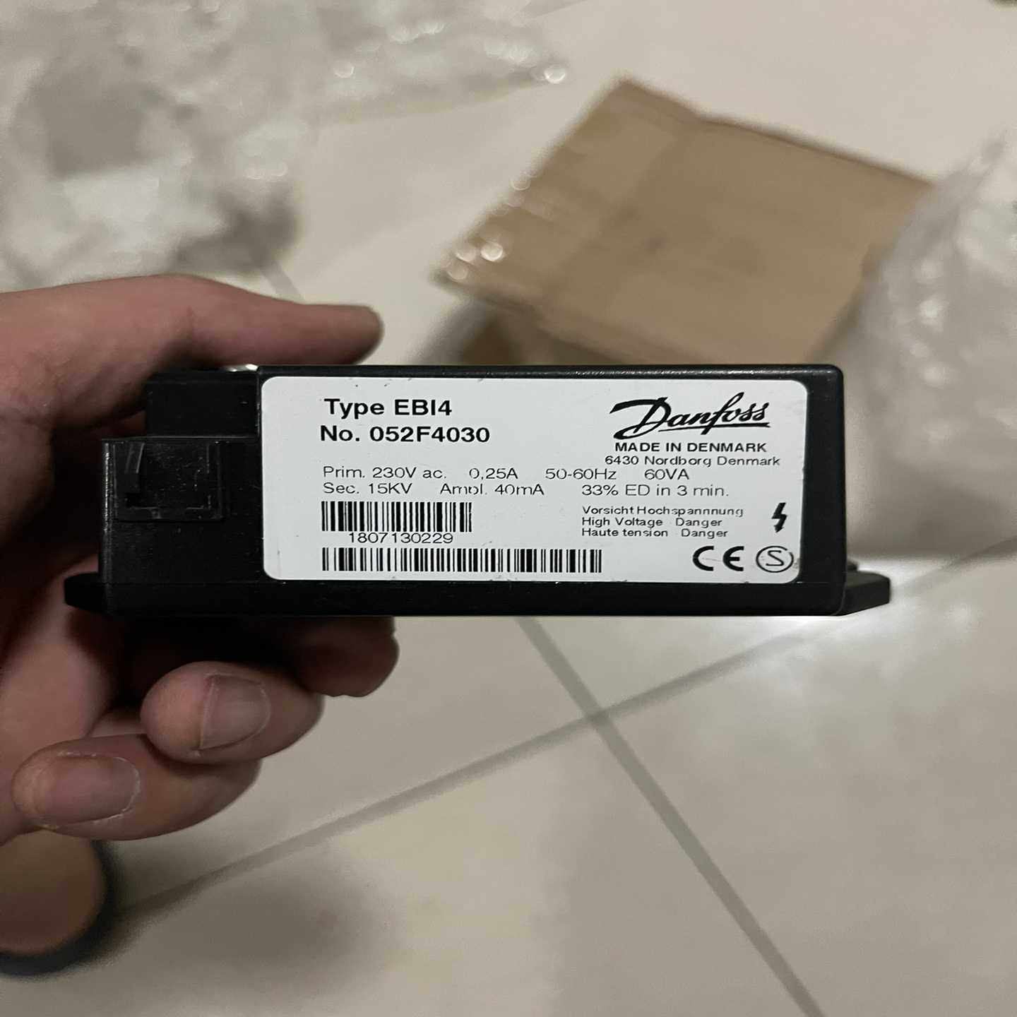 EBI4 NO:052F4030 DANFOSS点火变压器{议价}