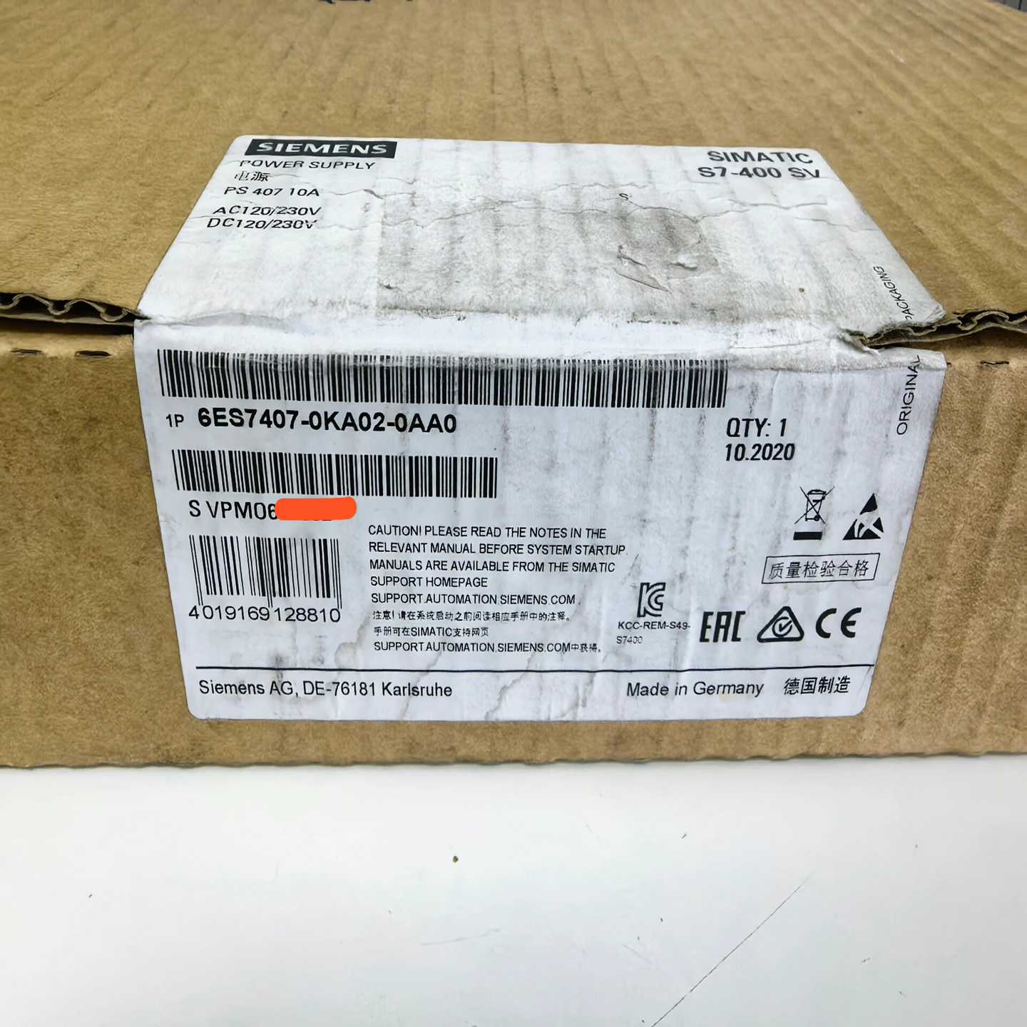 6ES7407-0KA02-0AA0西门子M年原装原