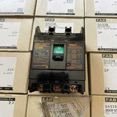 富士三相空气开关SA33B，20A，3P，AC220V，日本