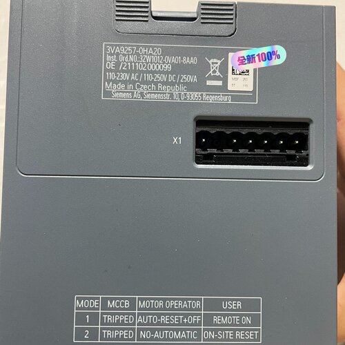 3VA92570HA20西门子电动机保护器电动机操作结构议价