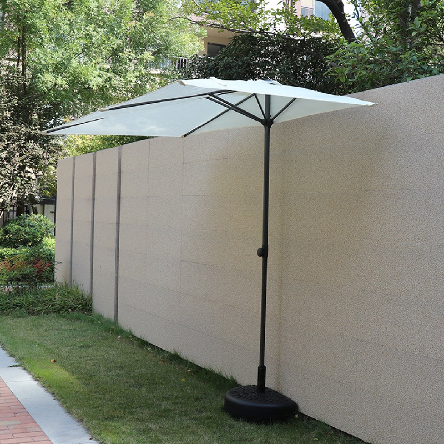 户外半边伞靠墙遮阳伞方形侧边伞阳台可调高度太阳伞花草绿植雨伞,服饰配件/皮带/帽子/围巾,DIY编织材料包,淘宝优惠券,粉丝福利购,淘宝优惠卷