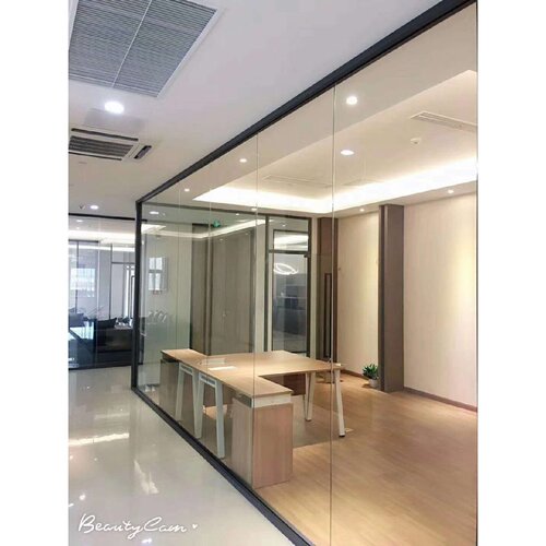 办公室玻璃隔断墙双玻内置百叶隔断铝合金双层钢化玻璃隔音高隔断