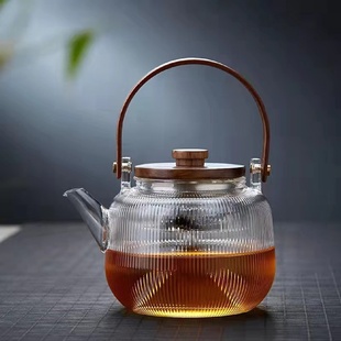 玻璃茶壶蒸煮两用双内胆明火电陶炉茶壶围炉煮茶煮茶器玻璃茶壶