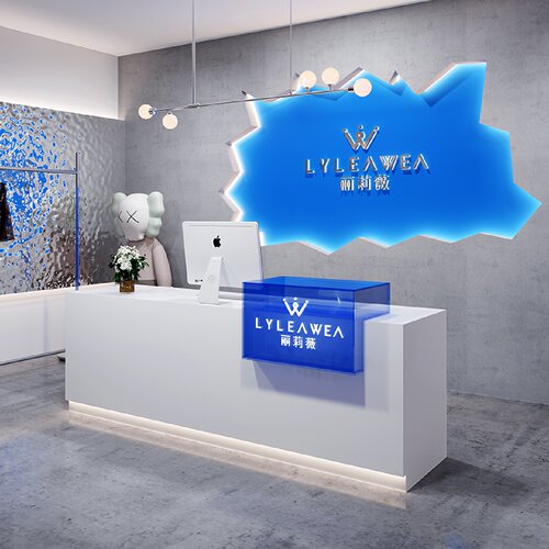 网红潮店收银台小吧台亚克力柜台简约现代店铺服装店吧台桌接待台