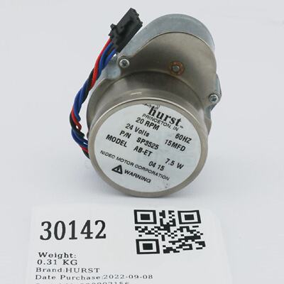 30142 HURST AB MOTOR60HZ7.5W24V20 RPM15MFDPNSP3525 ABET