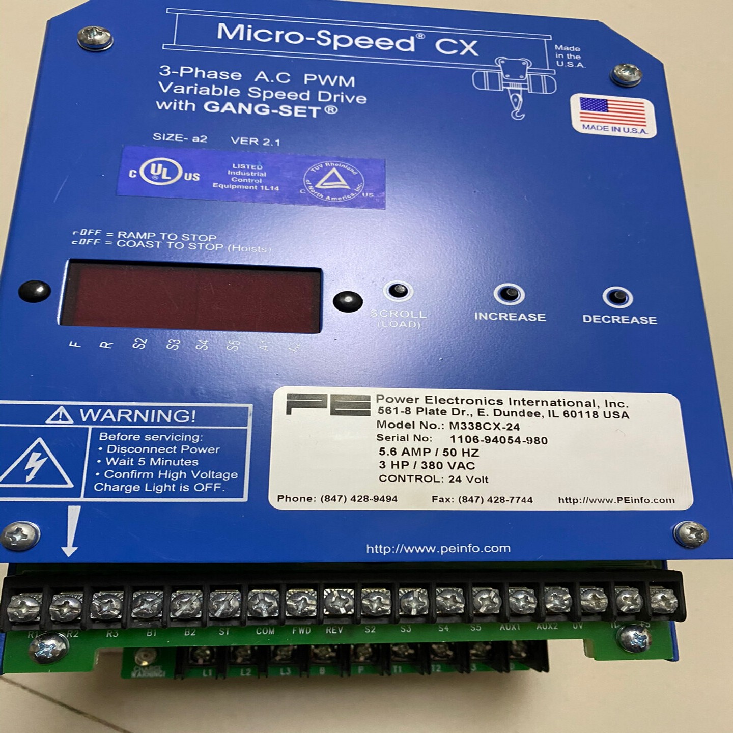 【议价】PEINFO 变速驱动器 M338CX-24 进口