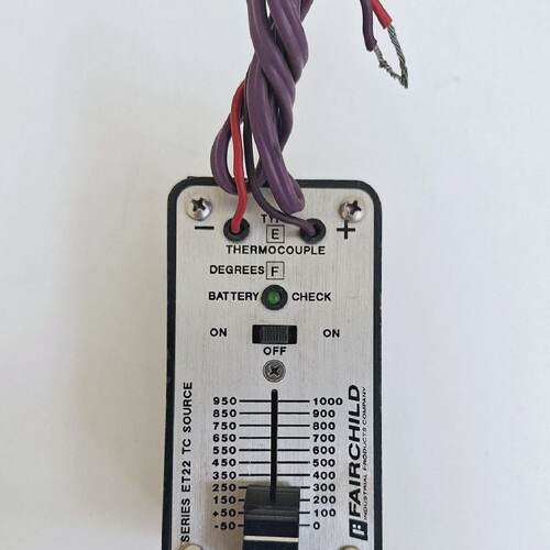 Fairchild Series ET22 TC Source Type E Thermocouple Degrees