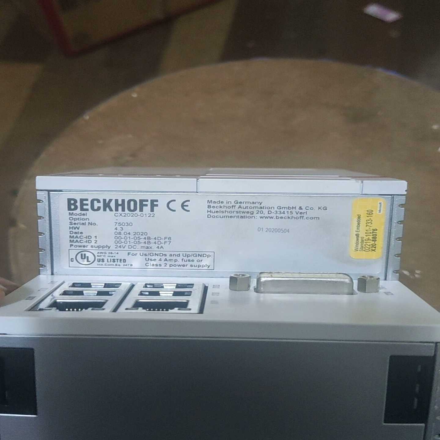 咨询-倍福模块CX2020-0122