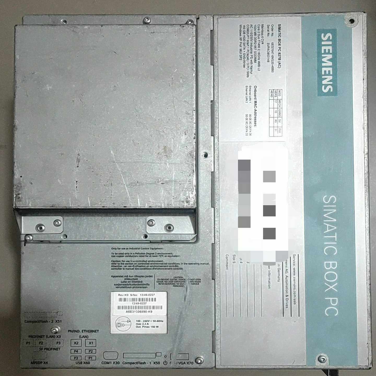 议价[1]西门子IPC827C827B工控机，功能正常，扩展