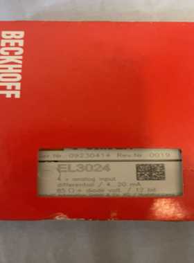 倍福EL3024全新原装正品，4路模拟输入，4-20mA差分--议价商品