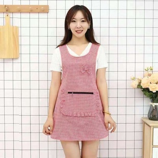 厨房罩衣背带做饭防油污餐厅工作洋气美丽 时尚 畅销款 全棉围裙短款
