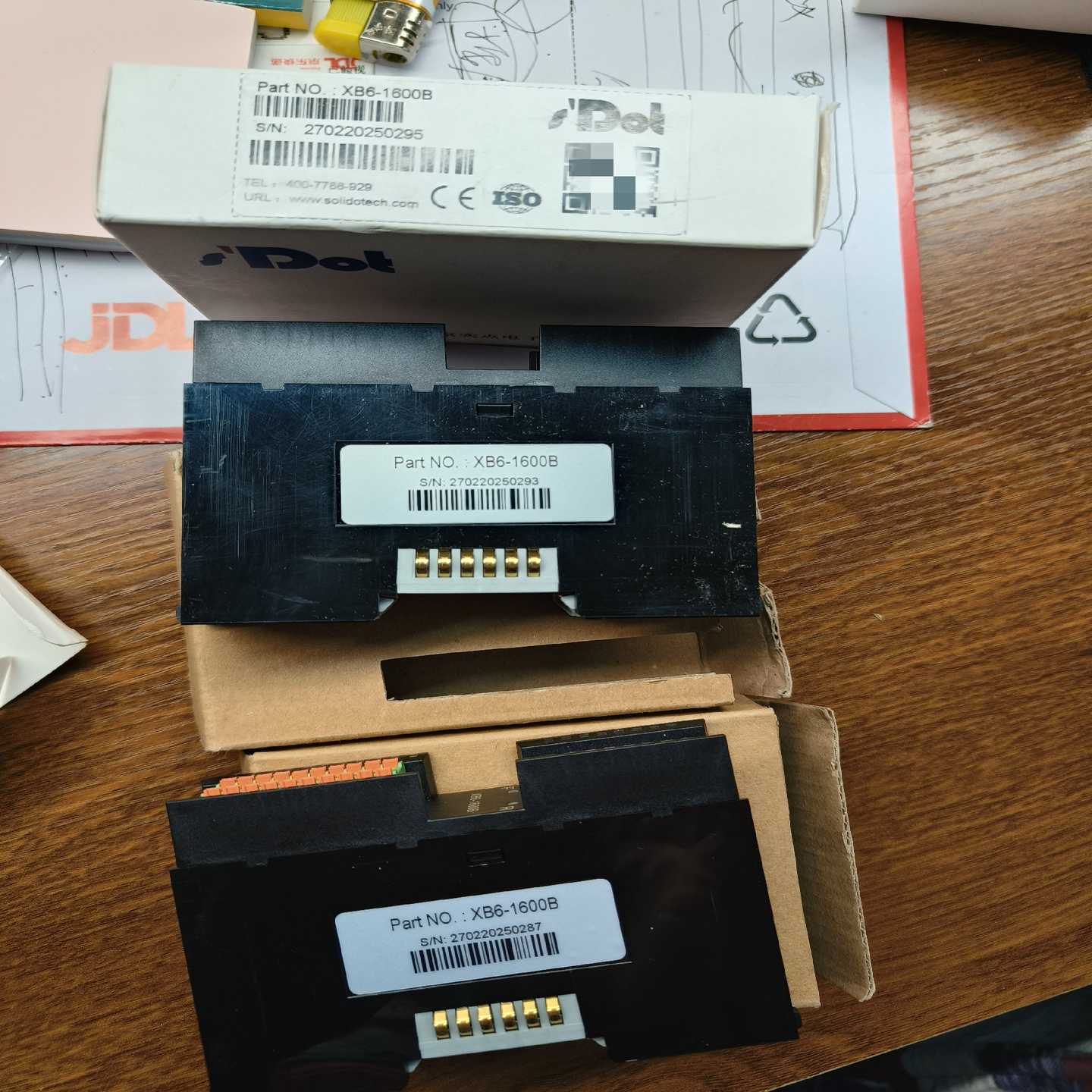 sD0t实点耦合器模块，B6-1600B共三片，其中一片盒