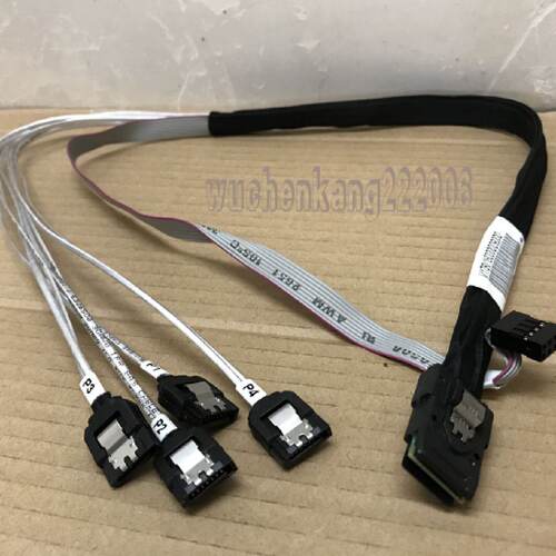 供应安费诺正转阵列卡Mini-SAS 6G 8087-4*SATA硬盘数据线SGPIO信