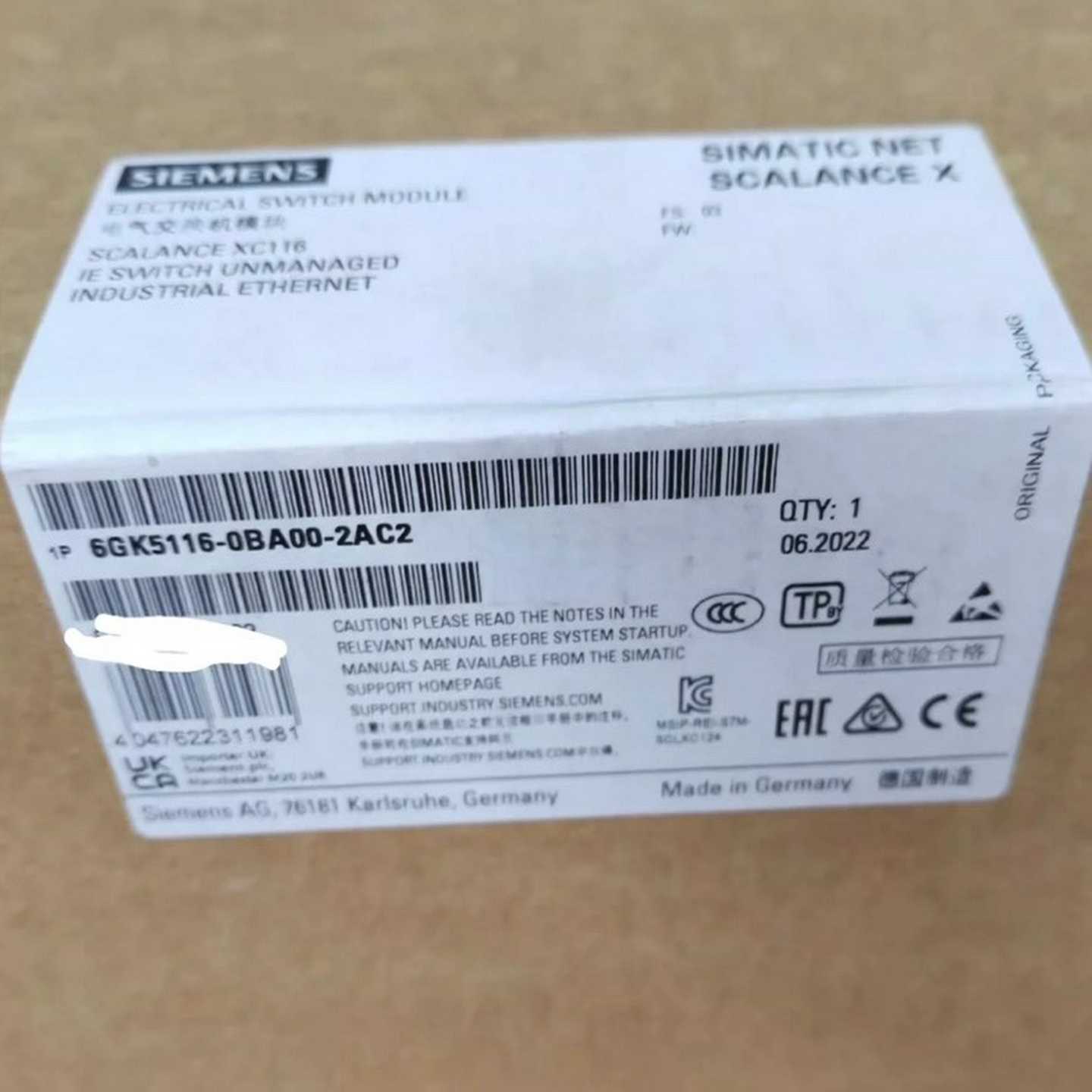 议价6GK5116-0BA00-2AC2全新西门子现货E/维修