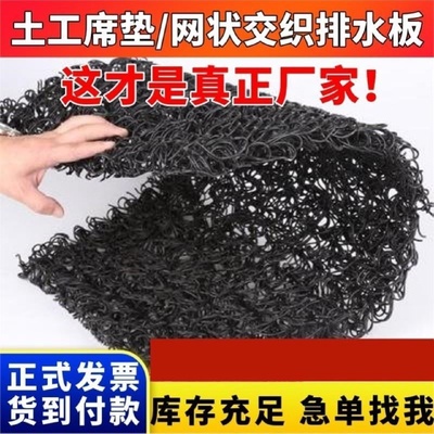 rcp土工席垫复合反滤层路基网状交织排水板110公分渗排水网