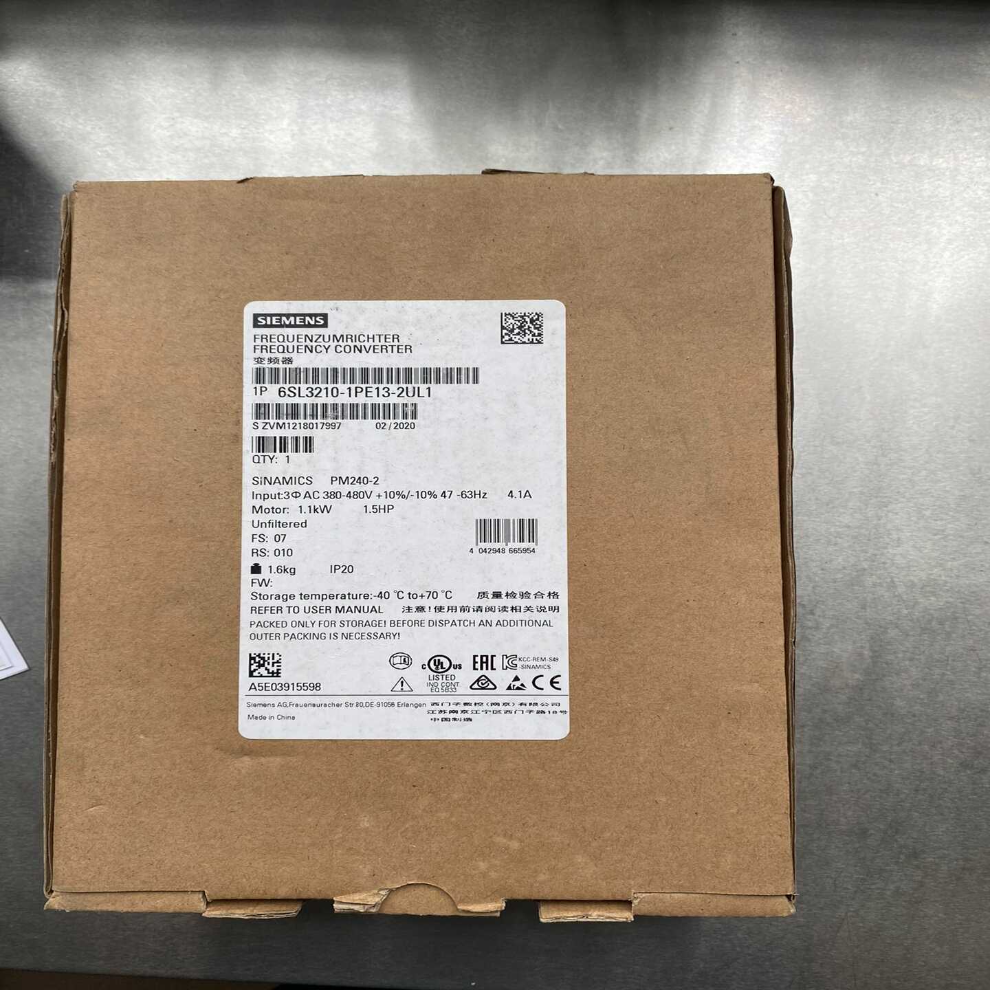 变频器6SL3210-1PE13-2UL1，开封未询价