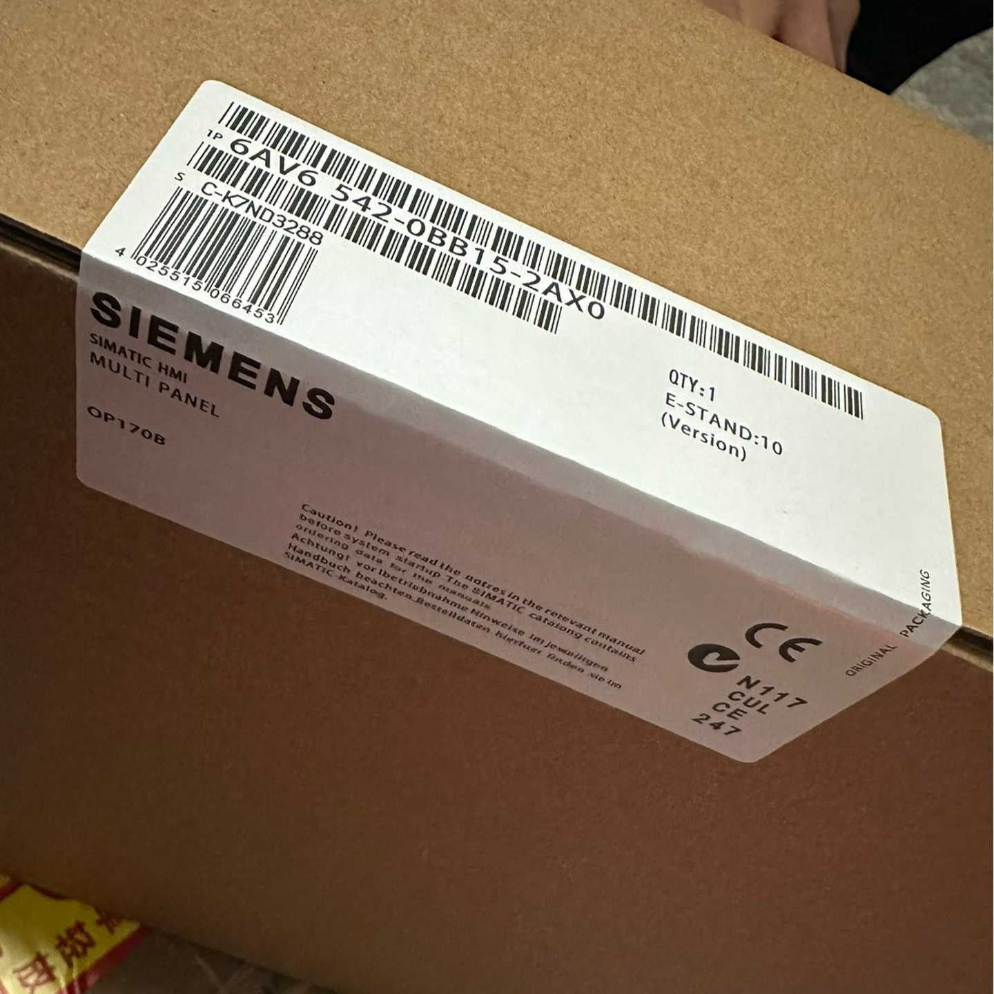 【议价】6AV6542-0BB15-2AX0按键屏，带包装适用