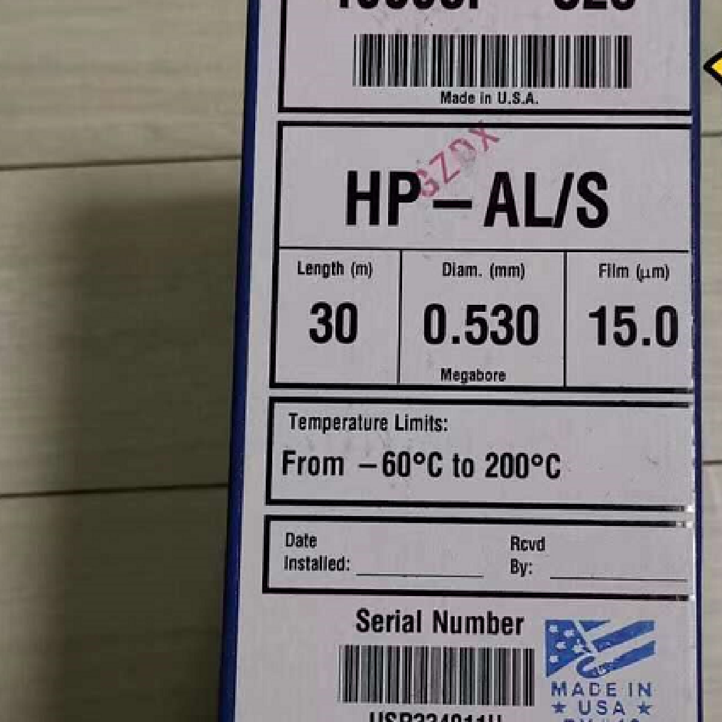 配件安捷伦气相色谱柱ALS30m0.53mm15u19095PS23议价