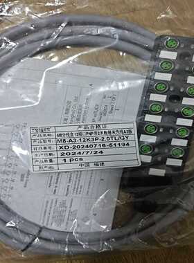 全新未使用的M8分线盒，12端口PNP配置，灰色线材。生产日-议价