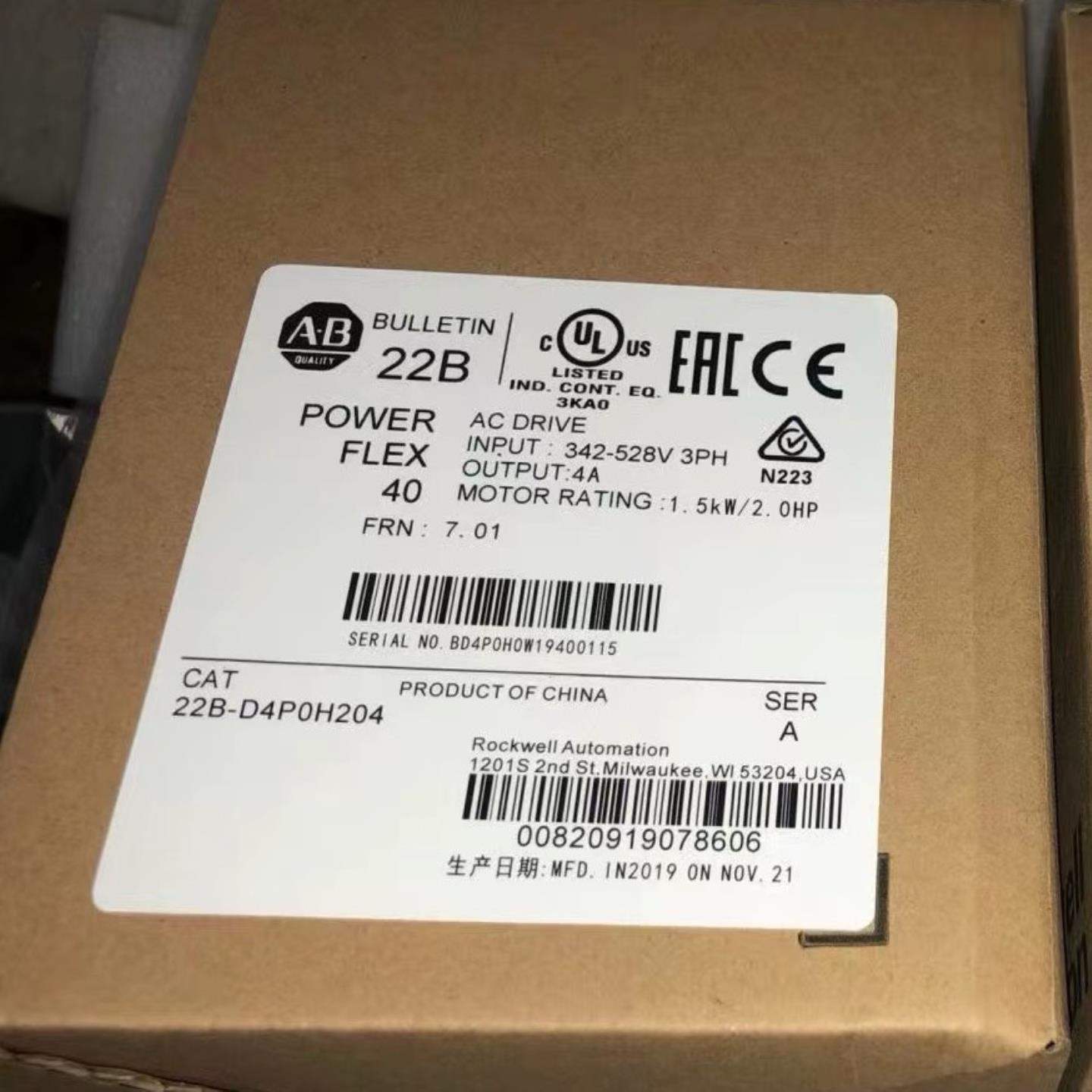 【请询价】22B-D1P4H204 变频器 现货 标价