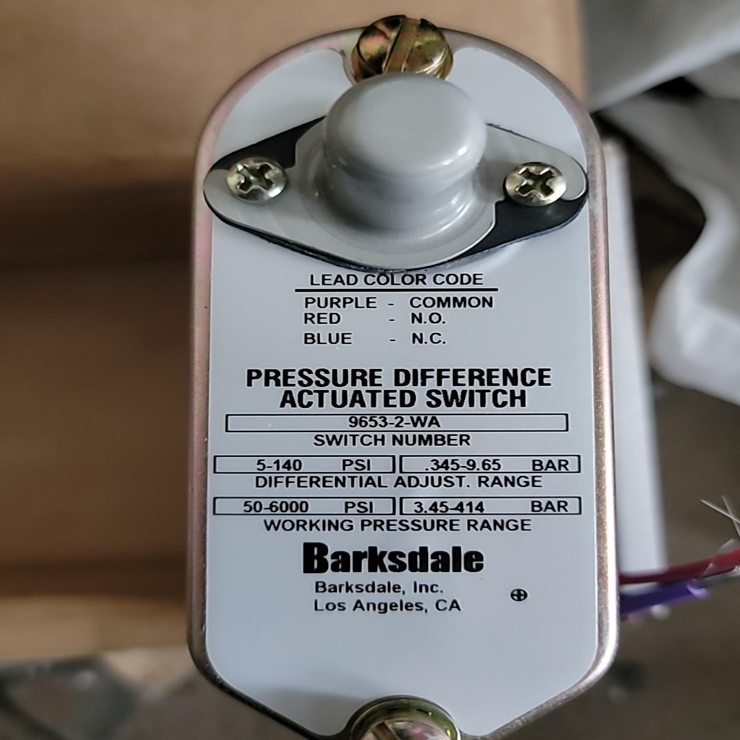 【议价】压力表Barksdale压力差分开关部件#9653-2适用