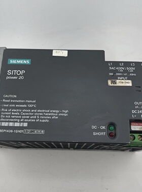 SIEMENS 6EP14361SH01 SITOP POWER 20 POWER SUPPLY OUTPUT 24VD