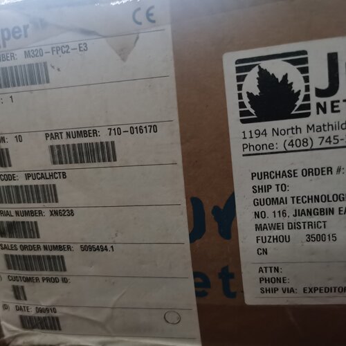 询价-瞻博JuperM320FPC2E3母板瞻博J
