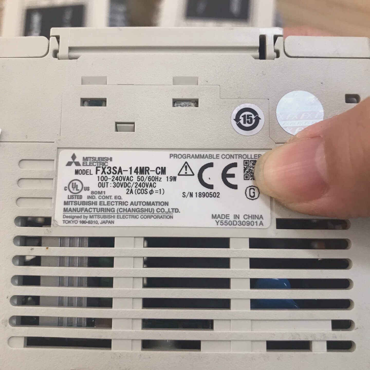 三菱plc，FX3SA-14MR-CM，原装，九成新，功能包--议价商品